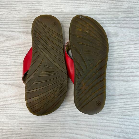 Dr Martens VTG Bella Sandal Womens Size US 8 EU 39 Red Slip On Open Toe Leather - Picture 10 of 11